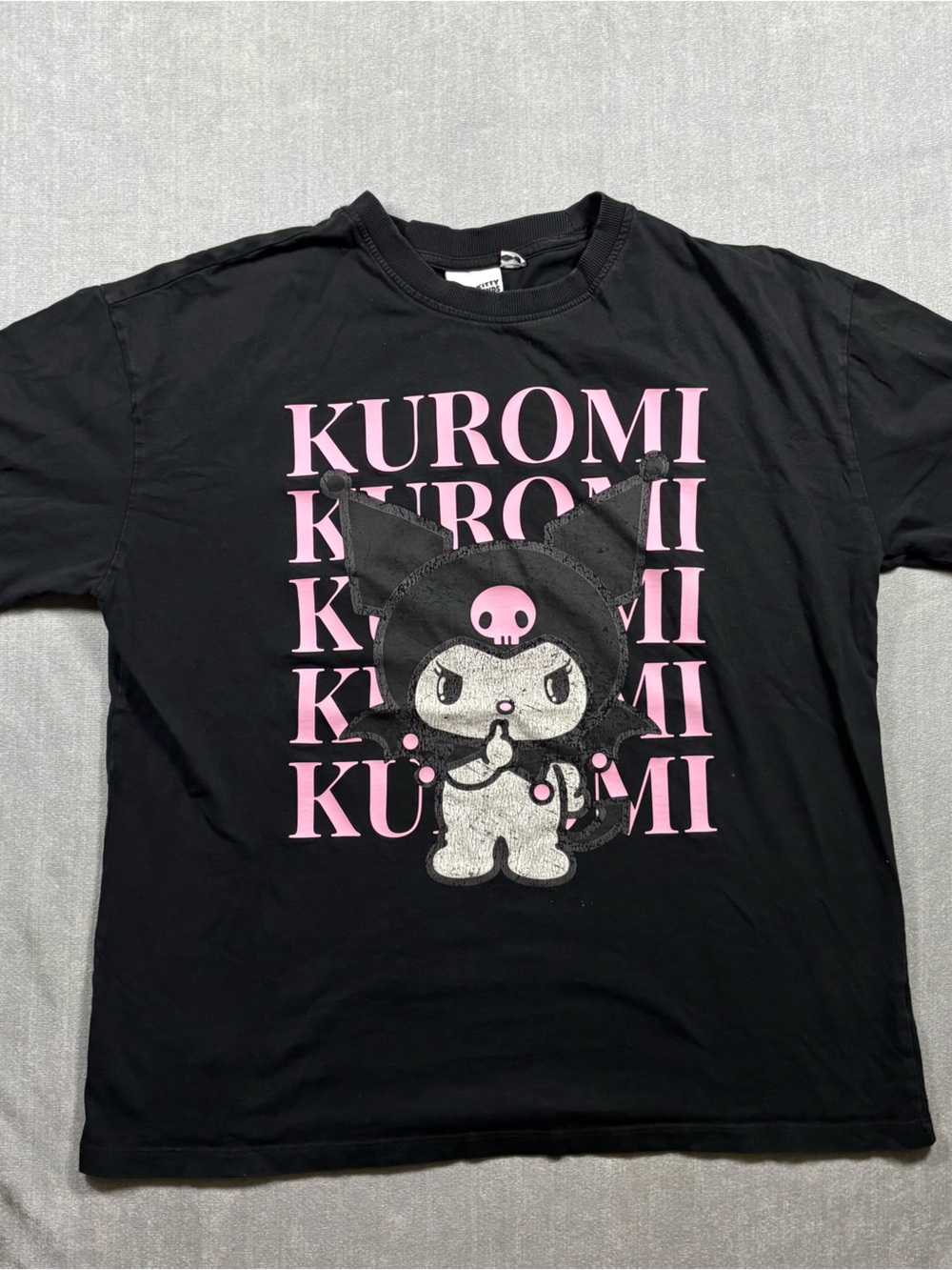 Kuromi Graphic T Shirt Black Anime Kawaii Goth Harajuku Oversized Size Medium